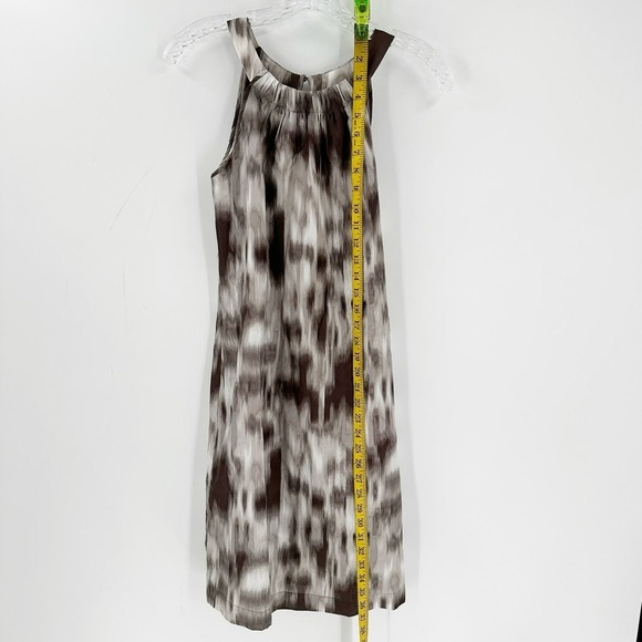 Esprit Collection Gray Tie Dye Silk Halter Neck Sleeveless Midi Dress Size 0 - Picture 9 of 12
